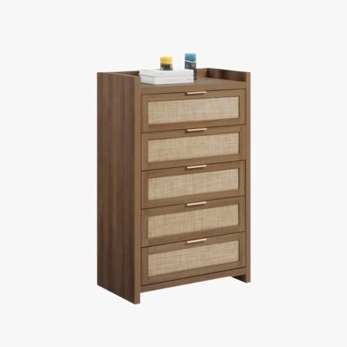 Savanna Rattan Dresser. 5 Drawers